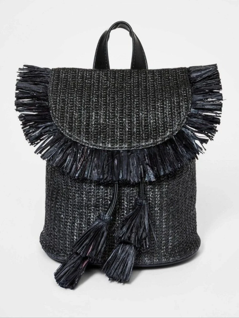 Girls' Mini Straw Backpack